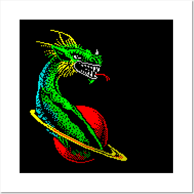 Dragon Planet 8 Bit Art Wall Art by 8 Fists of Tees